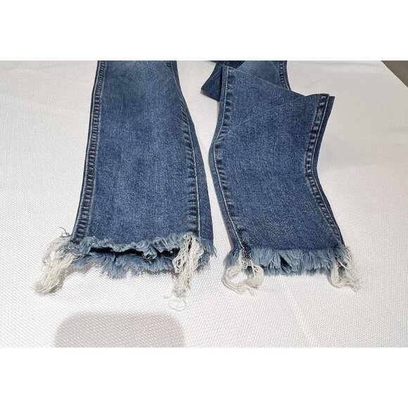 Madewell 10” High Rise Skinny Jeans Womens Sz 26 Button Fly Raw Hem Medium Wash - Picture 12 of 12